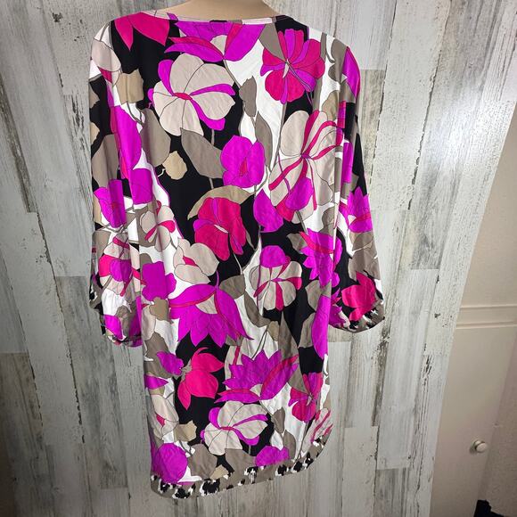 Trina Turk Cover-Up S | Wing Sleeves | Resort Wear | Boho Chic | MSRP $118 - Picture 2 of 6